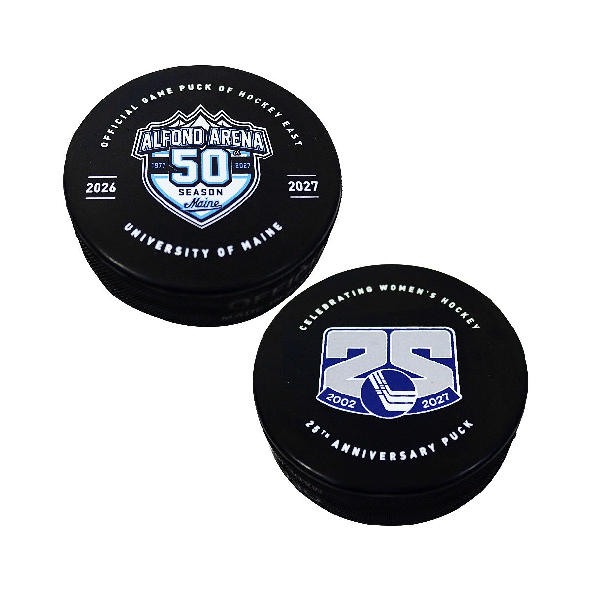 25th Anniversary of Women's Hockey & 50th Anniversary of Alfond Arena Hockey Puck